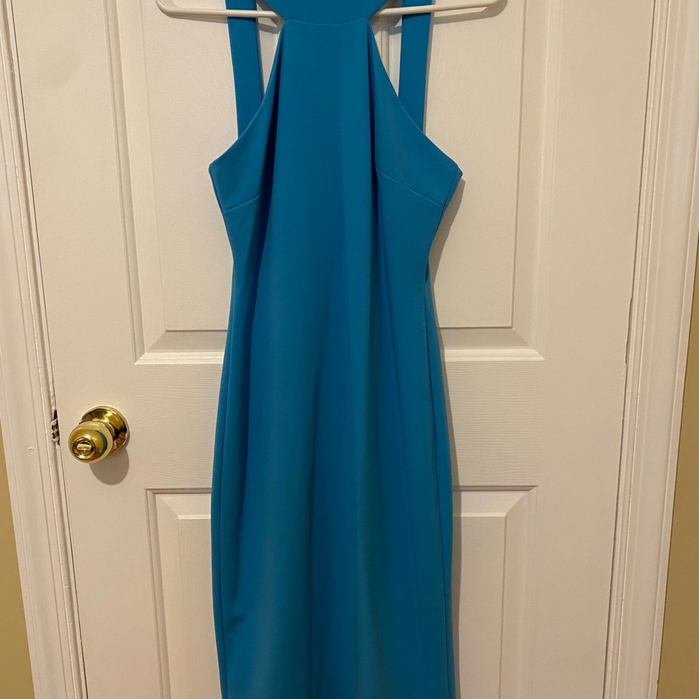 Bebe halter neck bodycon dress